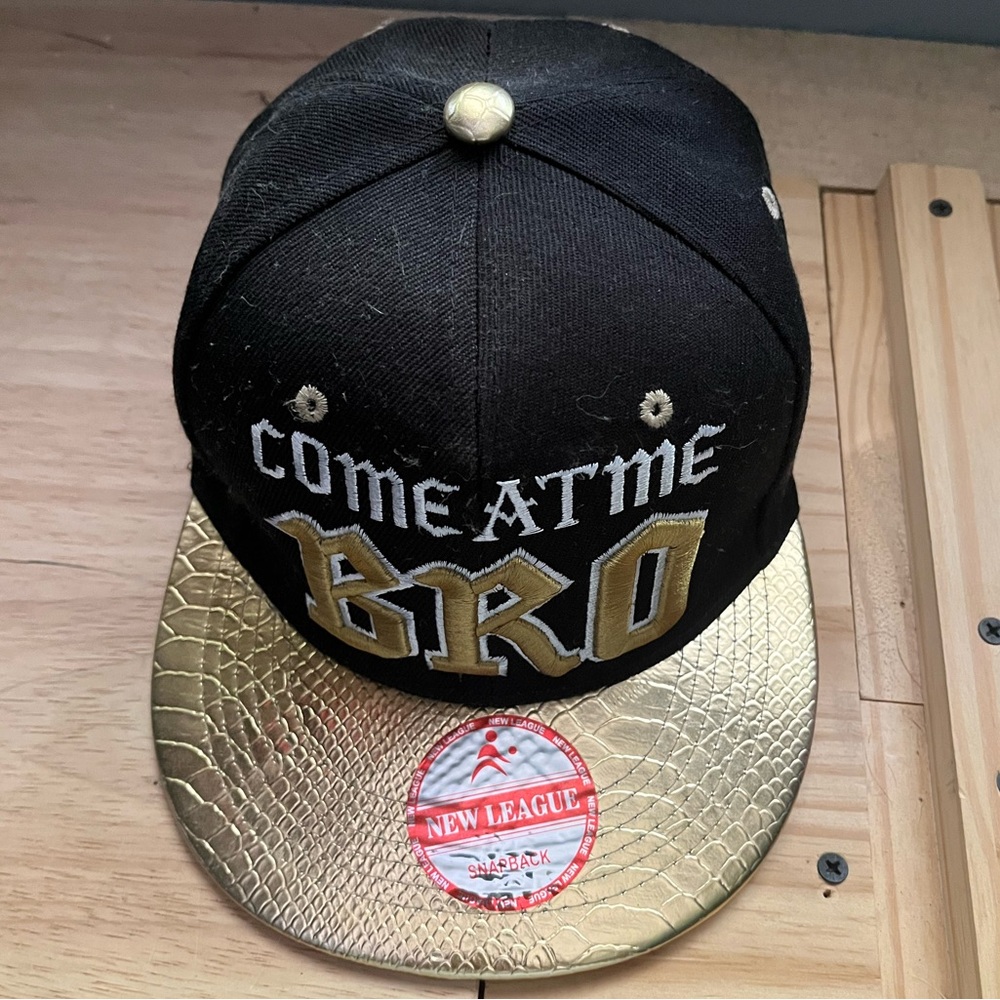 New League Black and Gold “Come at me Bro” Snapback